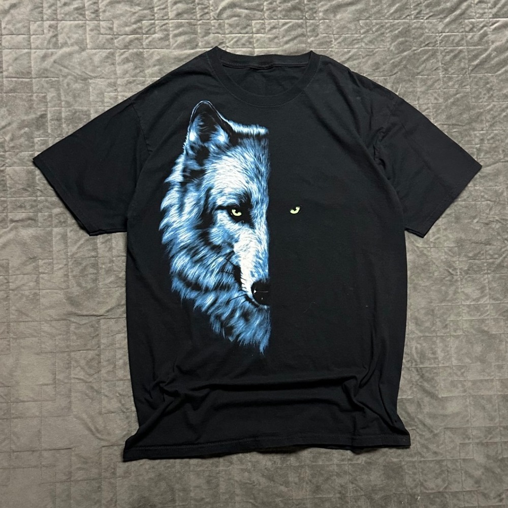 Vintage‎ Y2K Wolf Nature Animal Grunge Shirt